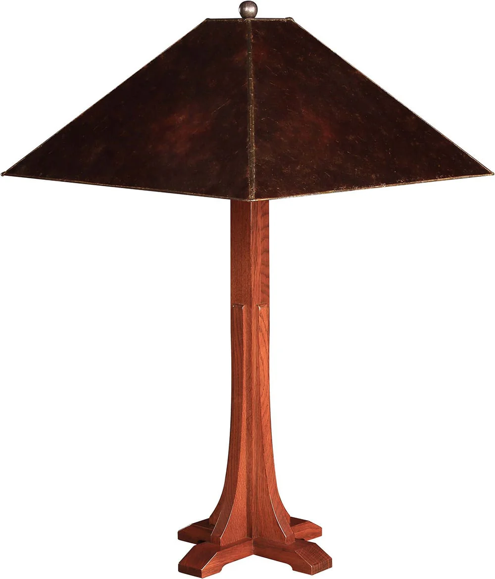 Cross Base Table Lamp with Mica Shade - Image 2