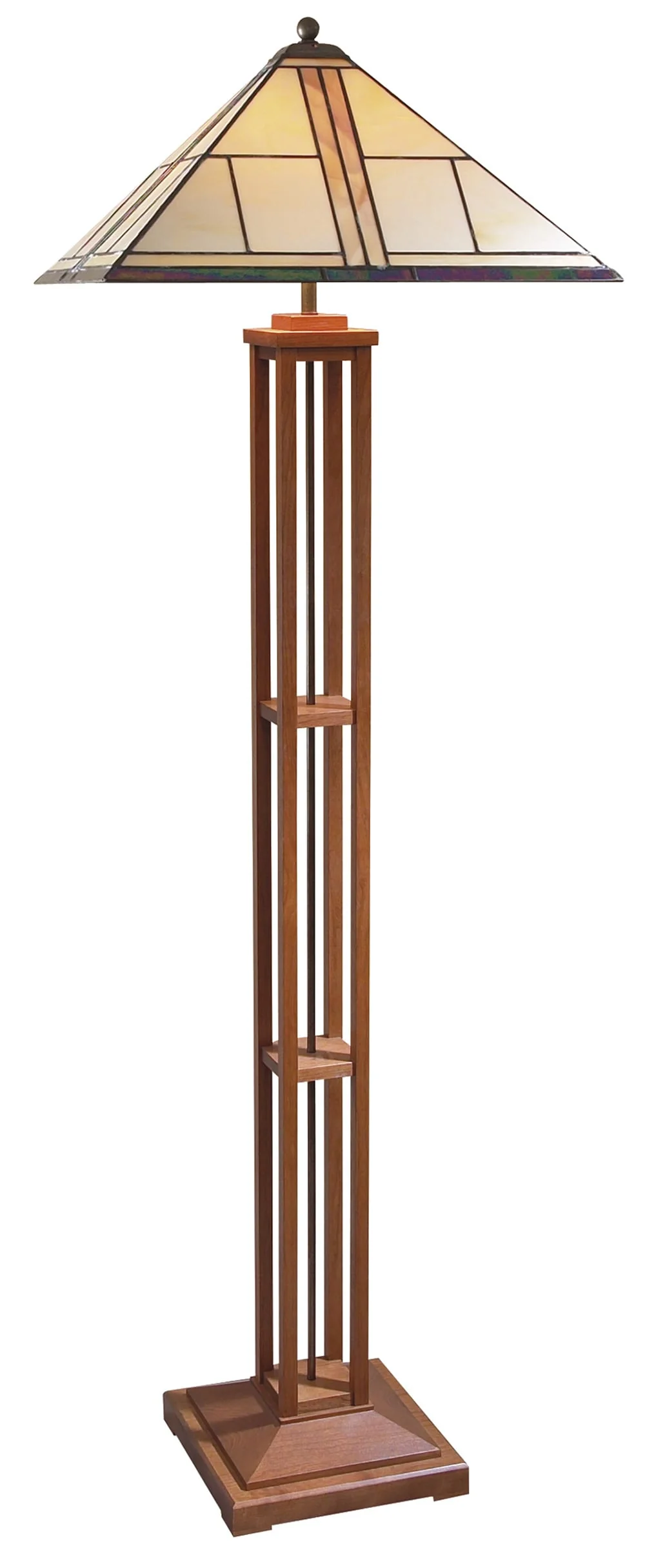 Floor Lamp with Art Glass Shade