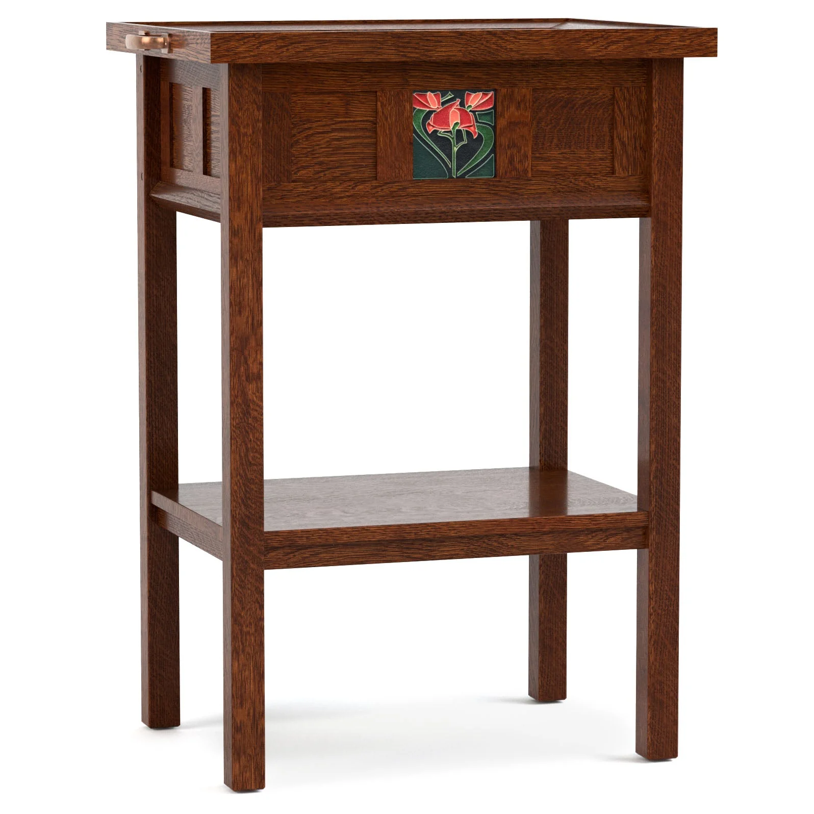 Floral Tile Tray Table - Image 3