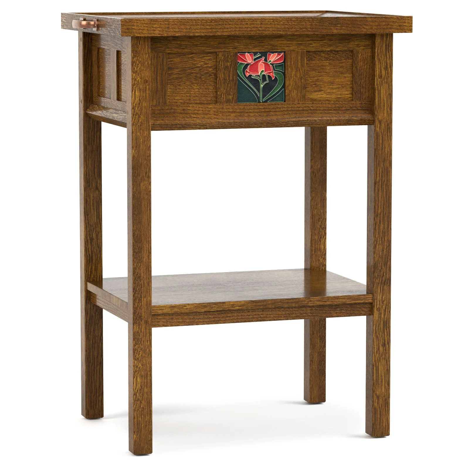 Floral Tile Tray Table - Image 4