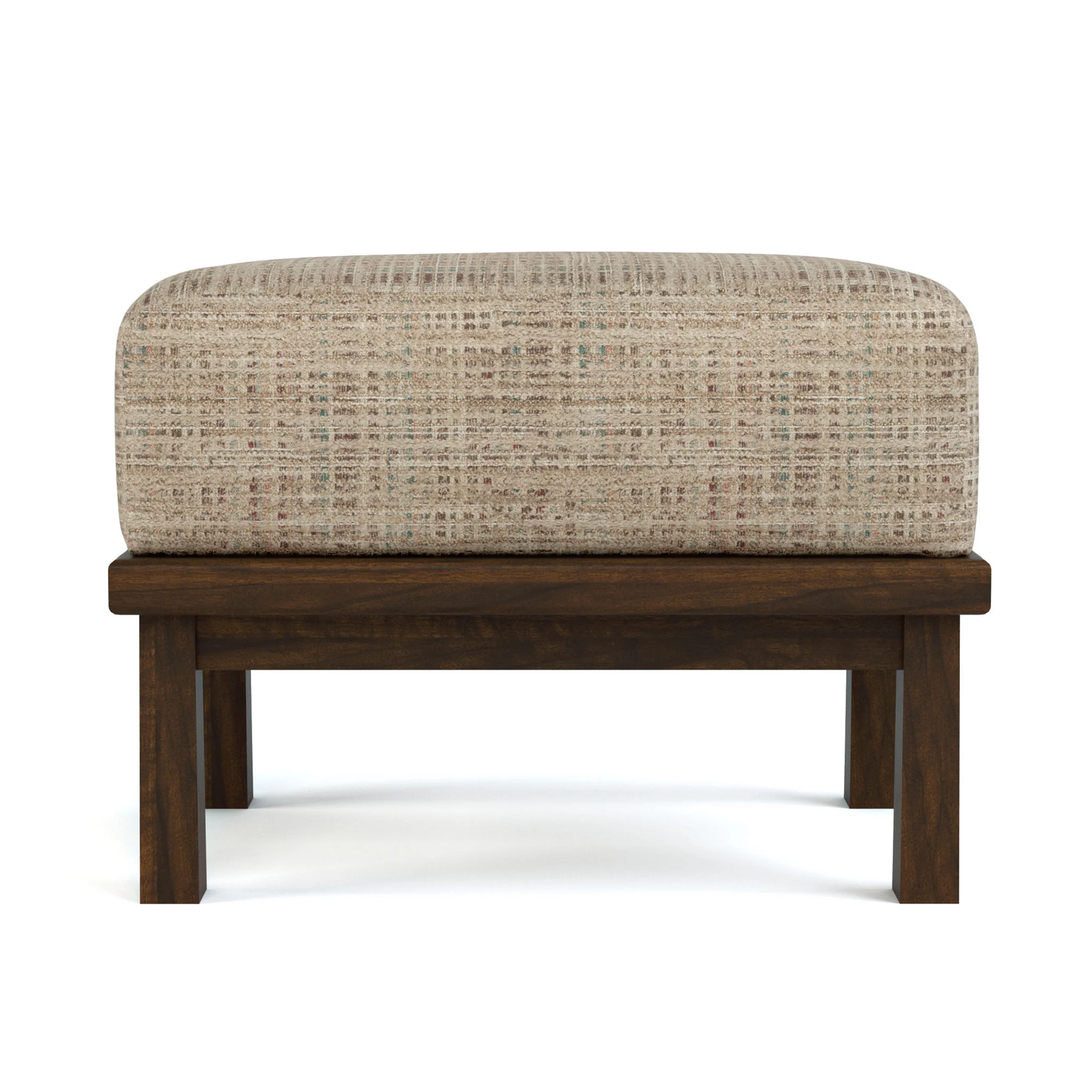 Hudson Valley Wood-Frame Ottoman - Image 3
