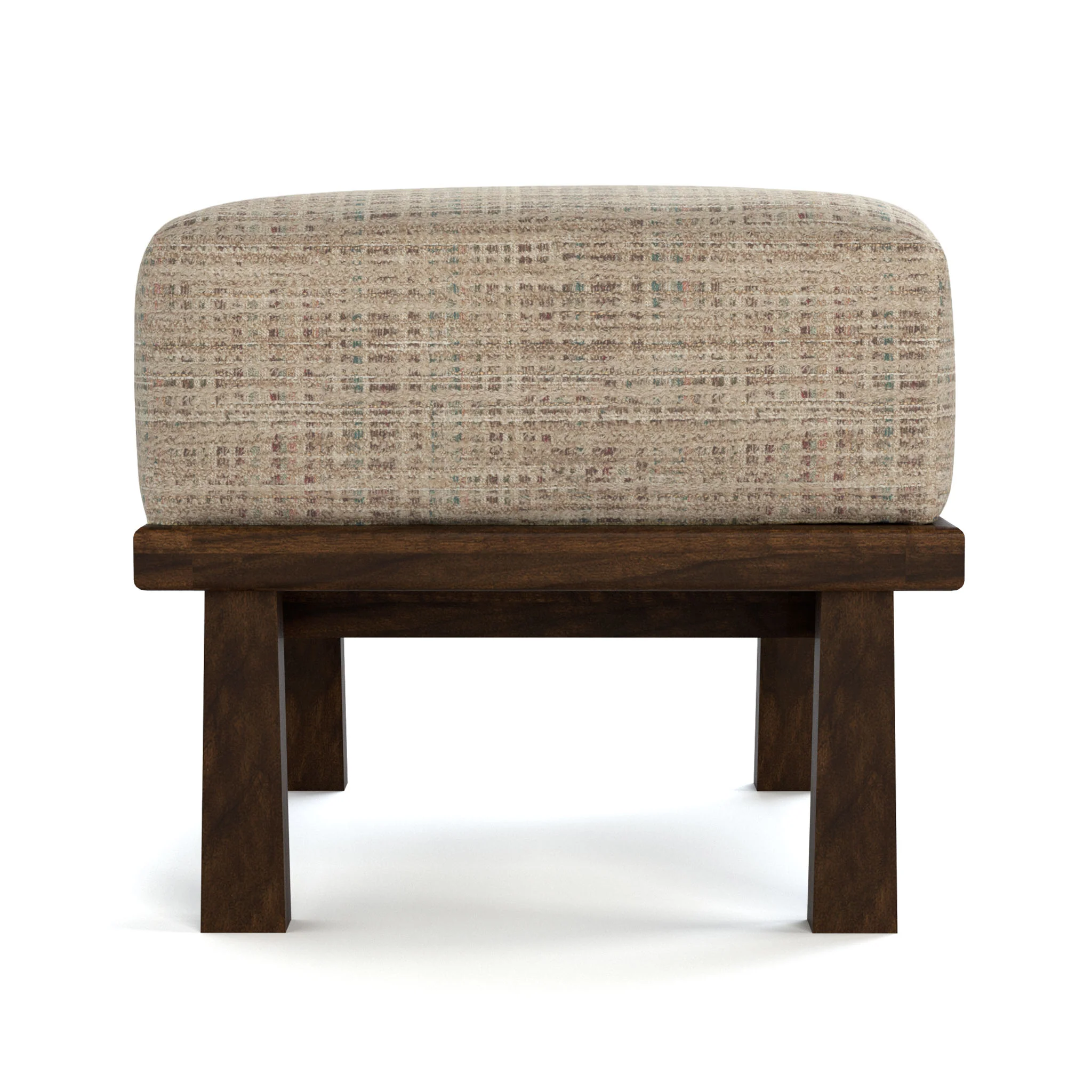 Hudson Valley Wood-Frame Ottoman - Image 4
