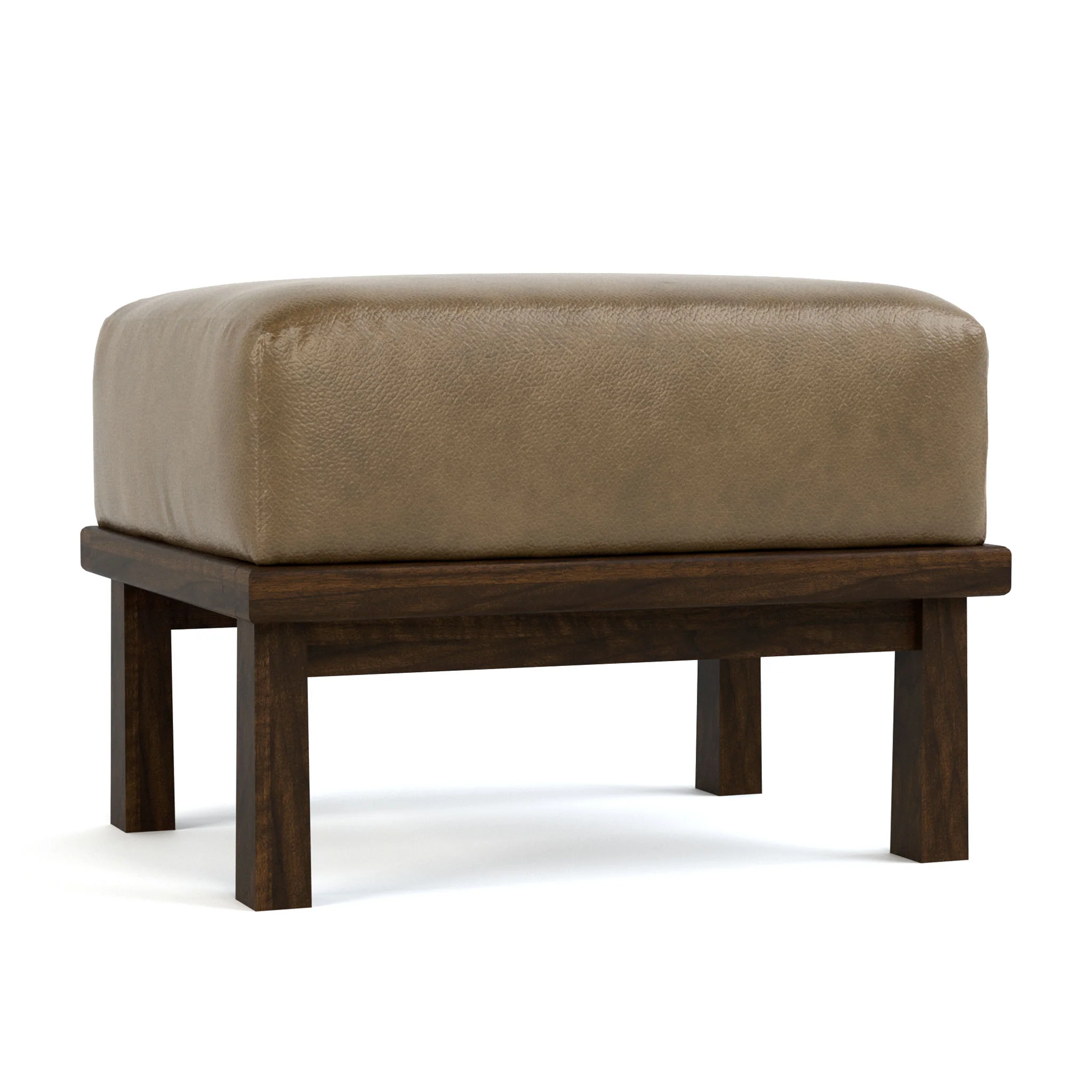 Hudson Valley Wood-Frame Ottoman - Image 5