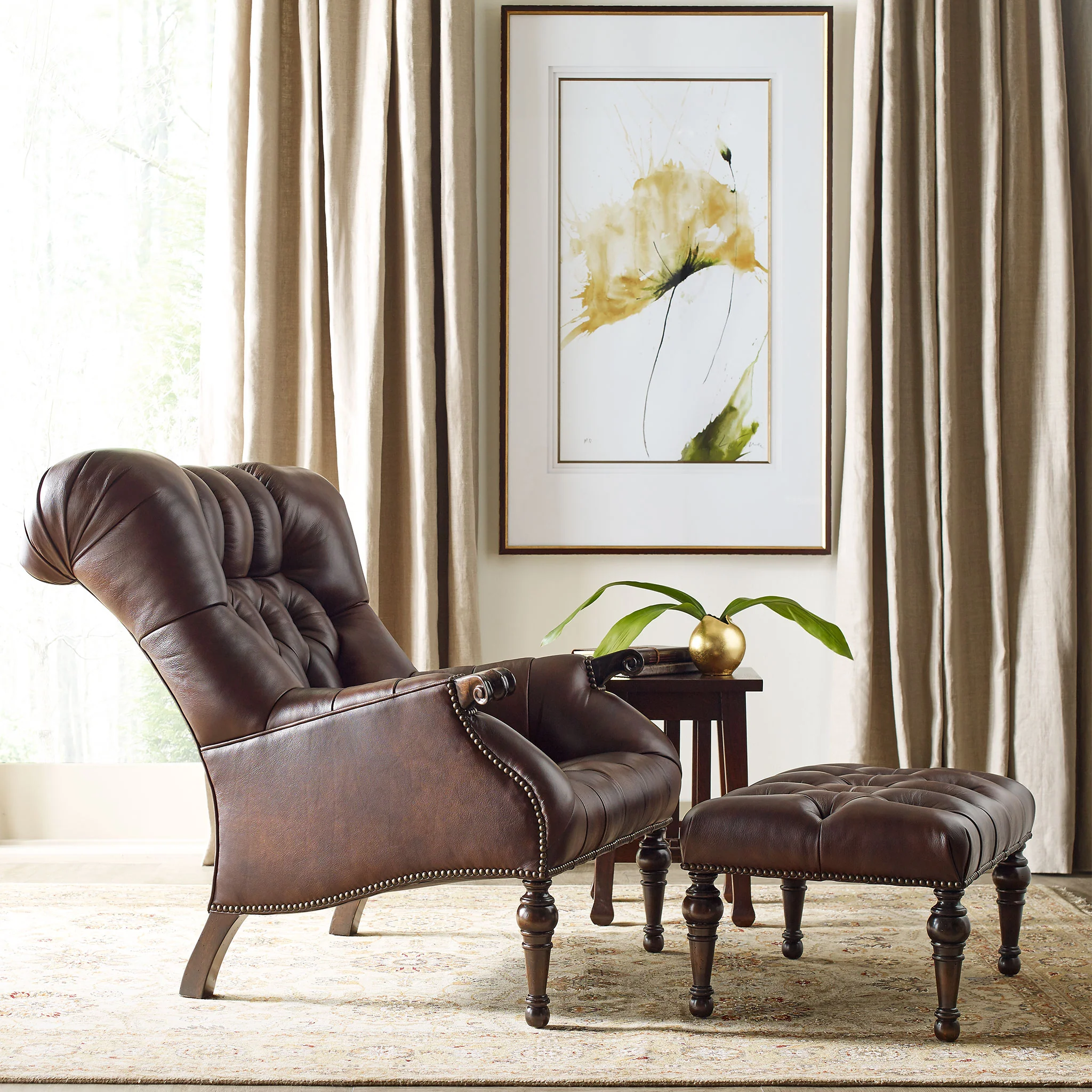 Leopold's Chair & Ottoman Set - Image 14