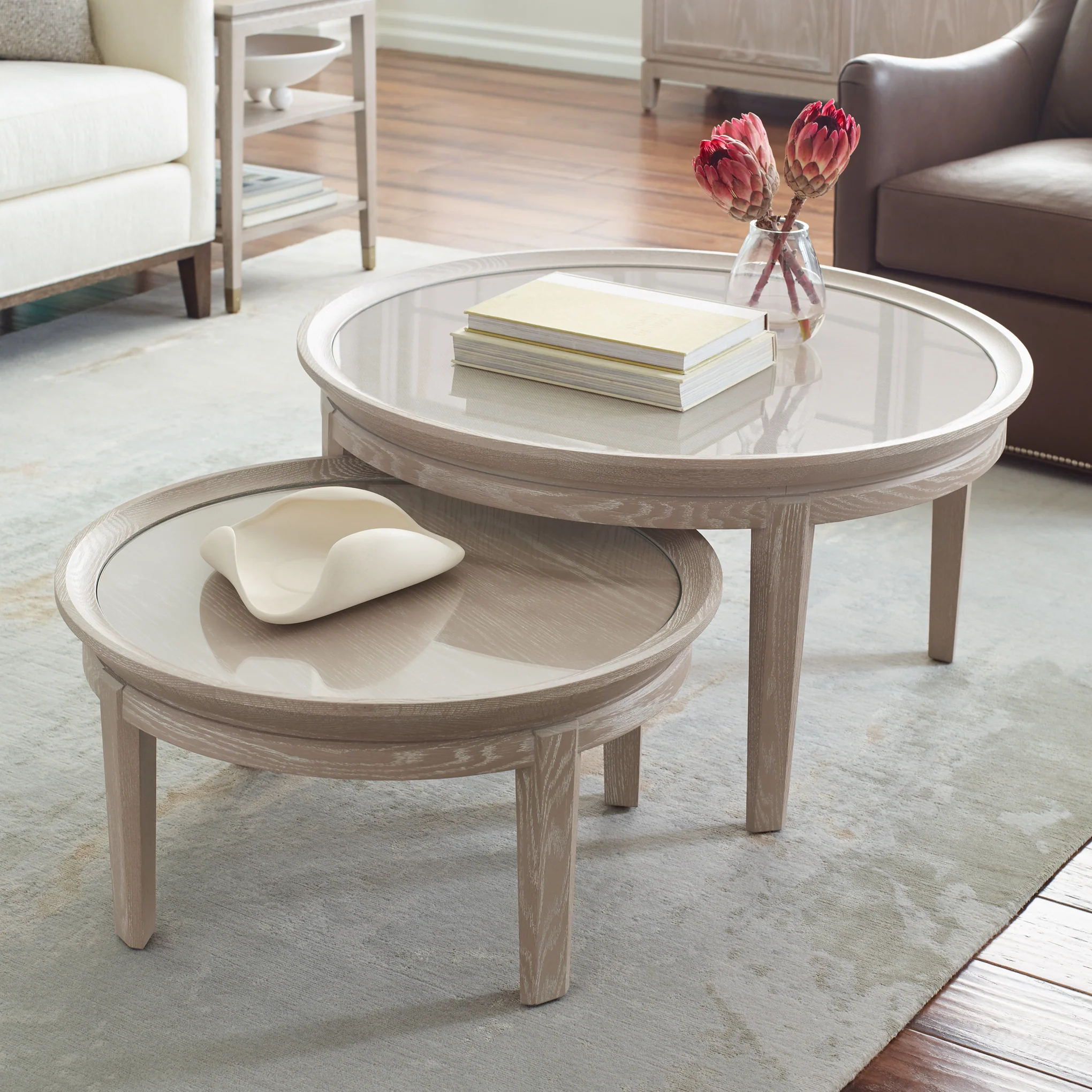 Maidstone 36-inch Round Cocktail Table, Woven Jute - Image 2
