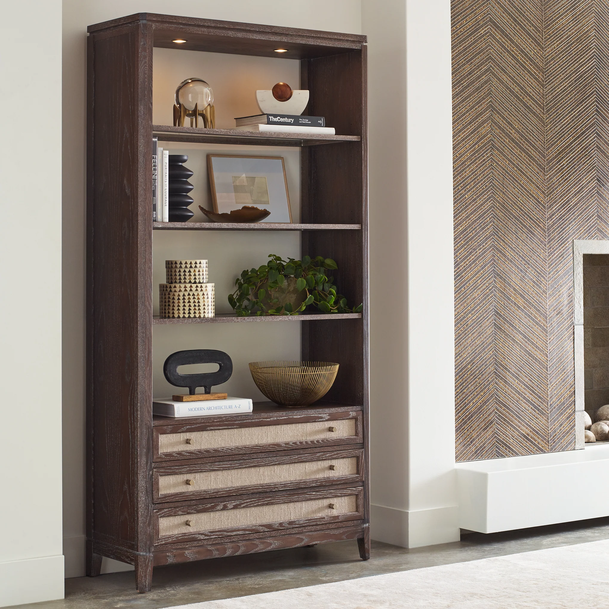 Maidstone Bookcase, Woven Jute - Image 2
