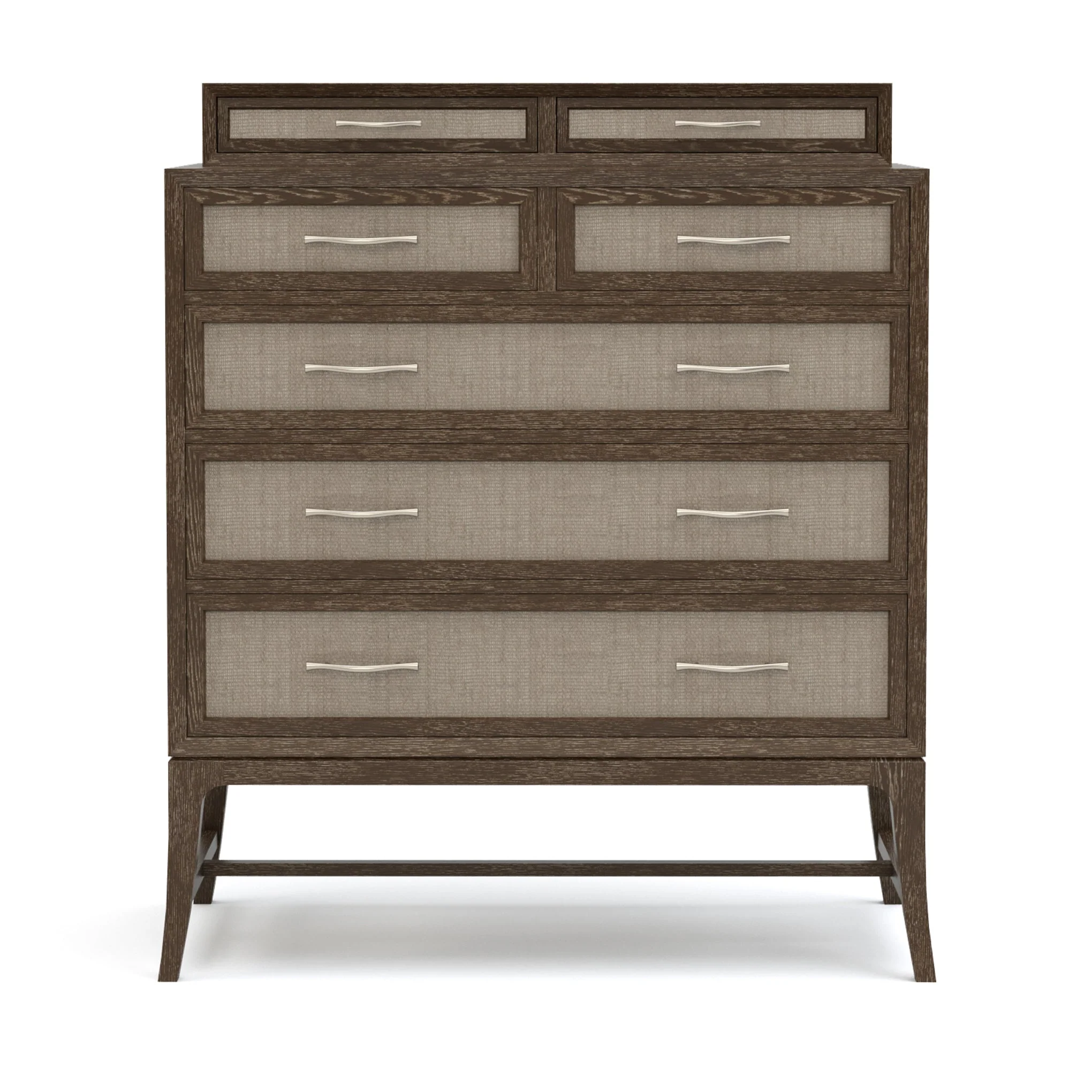 Maidstone Tall Chest, Woven Jute with Gallery - Image 4