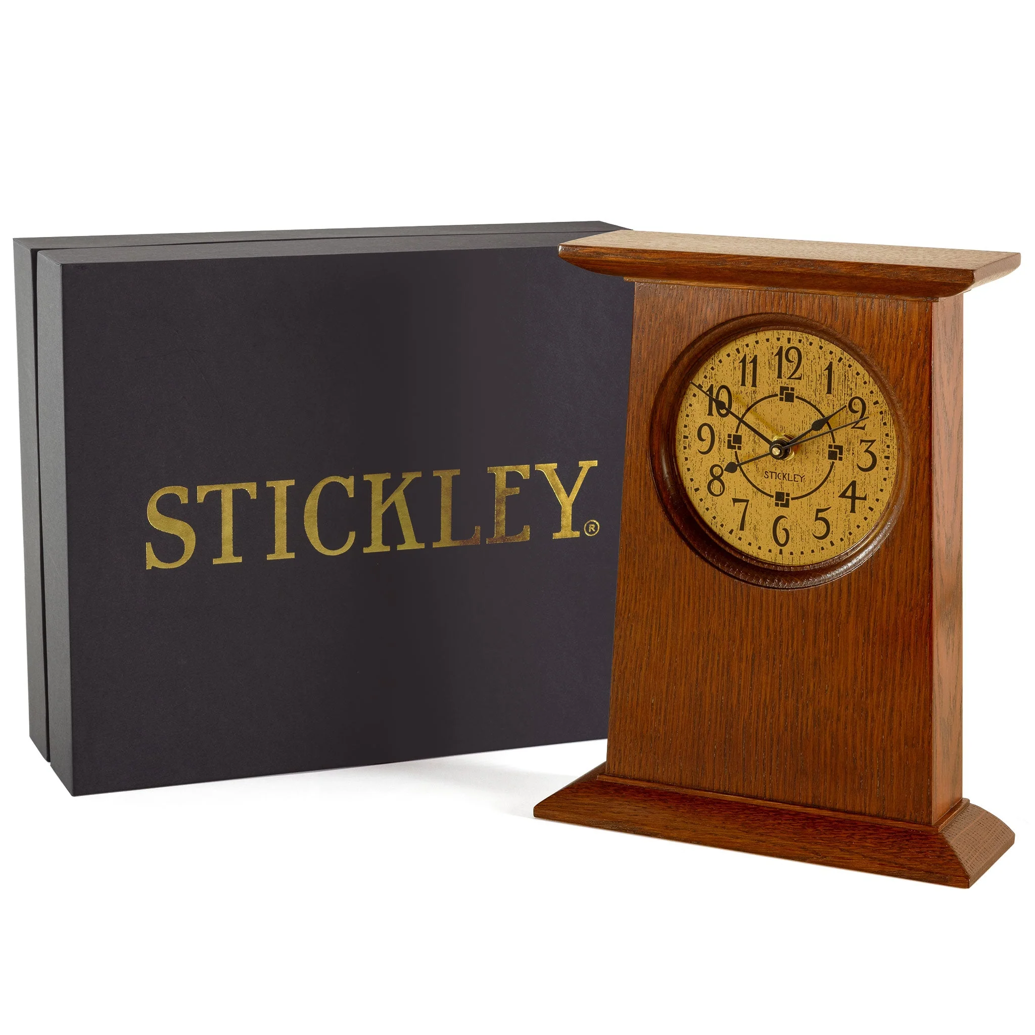 Mission Oak Mantel Clock - Image 3