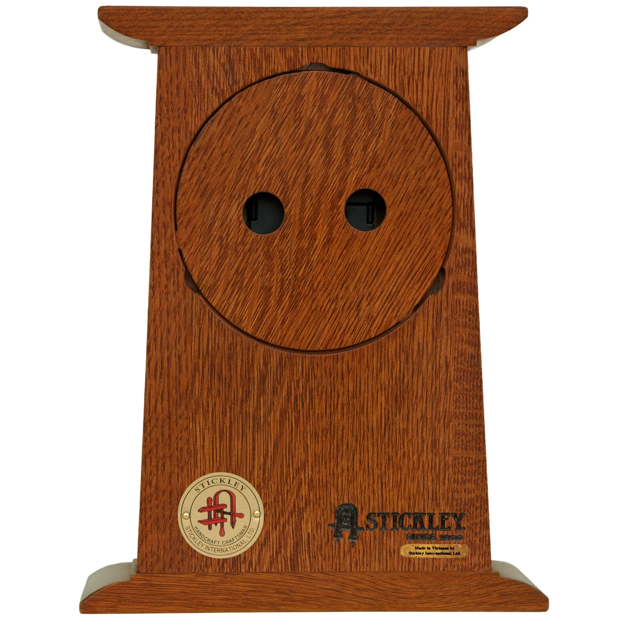 Mission Oak Mantel Clock - Image 4