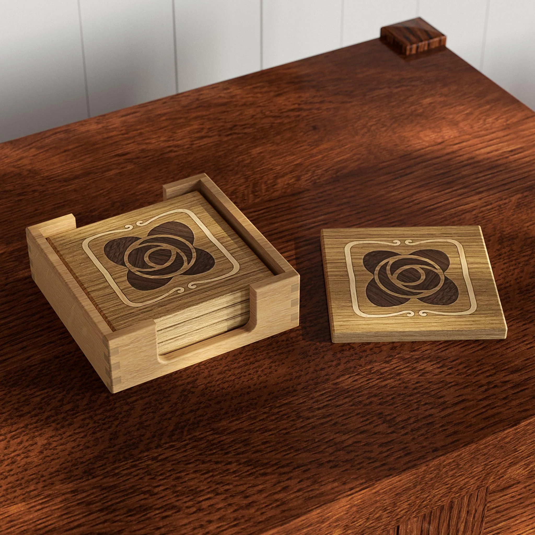 Mission Rose Coasters
