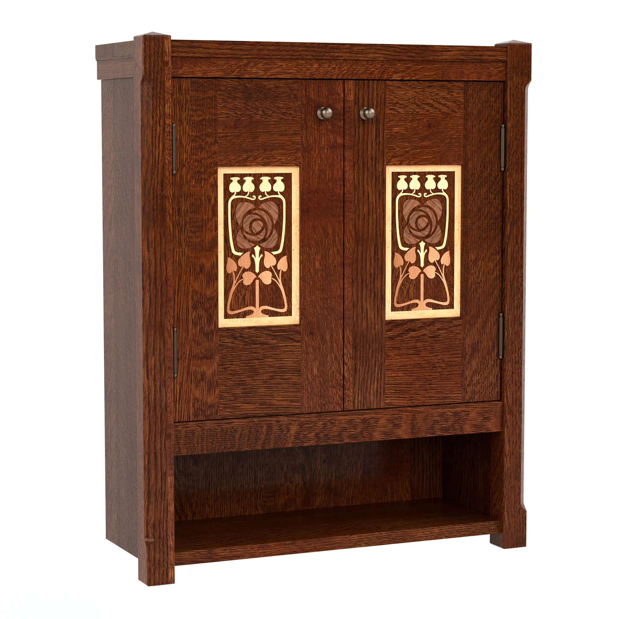 Mission Rose Wall Cabinet - Image 11