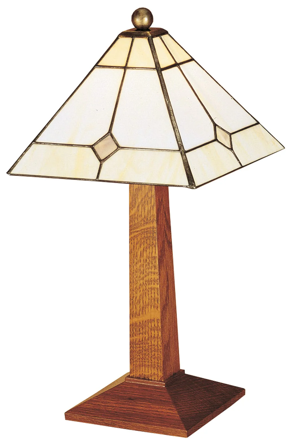 Small Lamp with Art Glass Shade - Image 2
