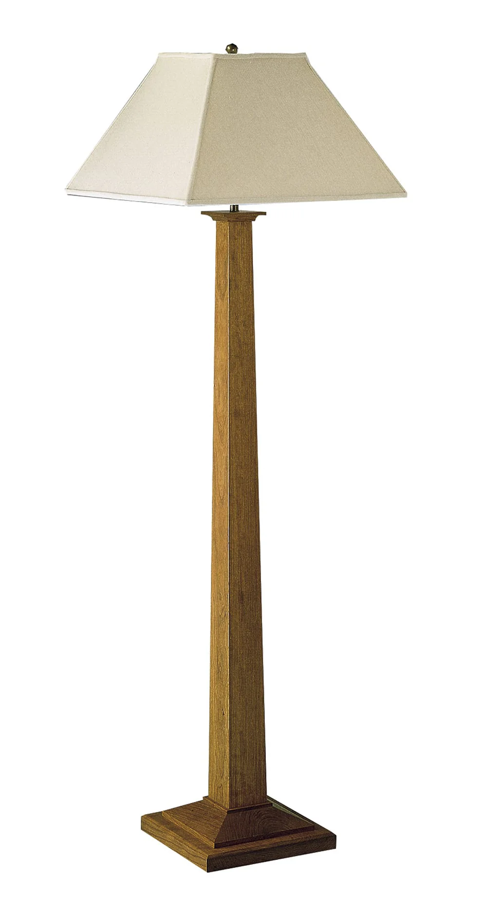 Square Base Floor Lamp with Linen Shade