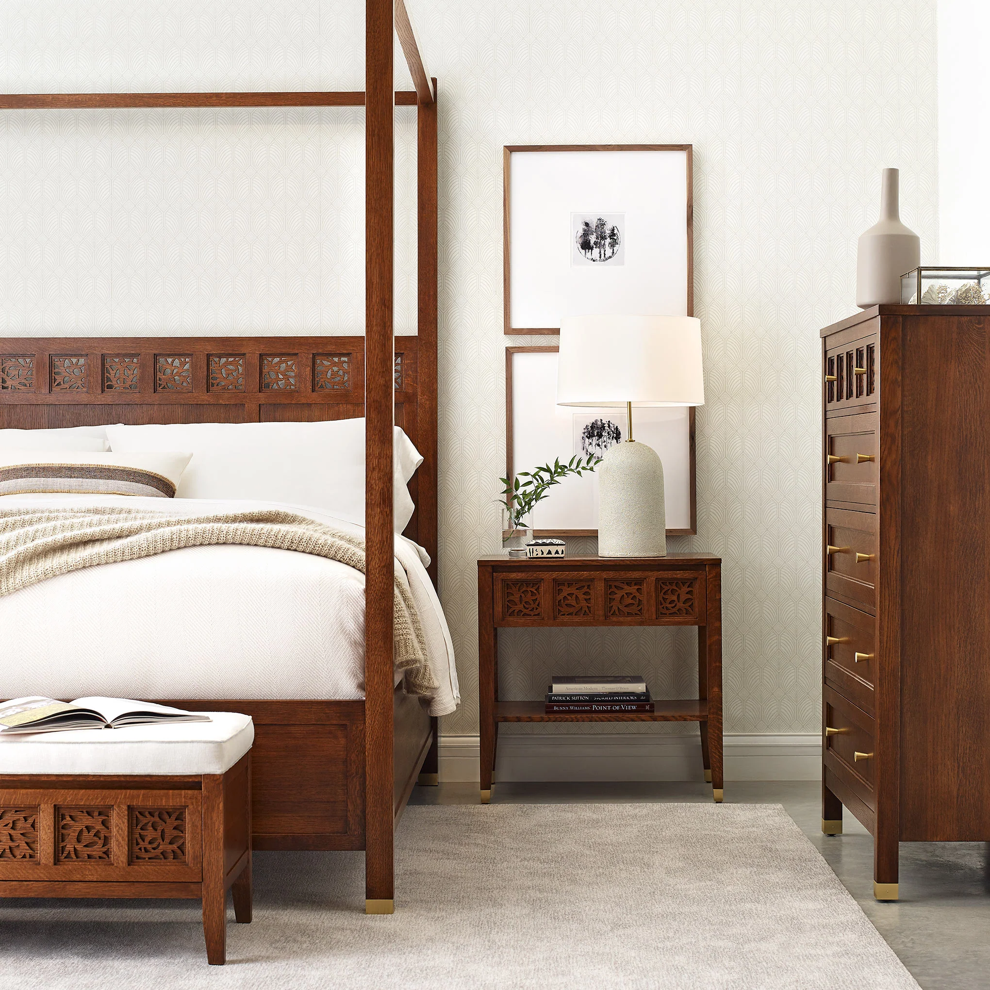 Surrey Hills Open Nightstand, Wood Top - Image 5