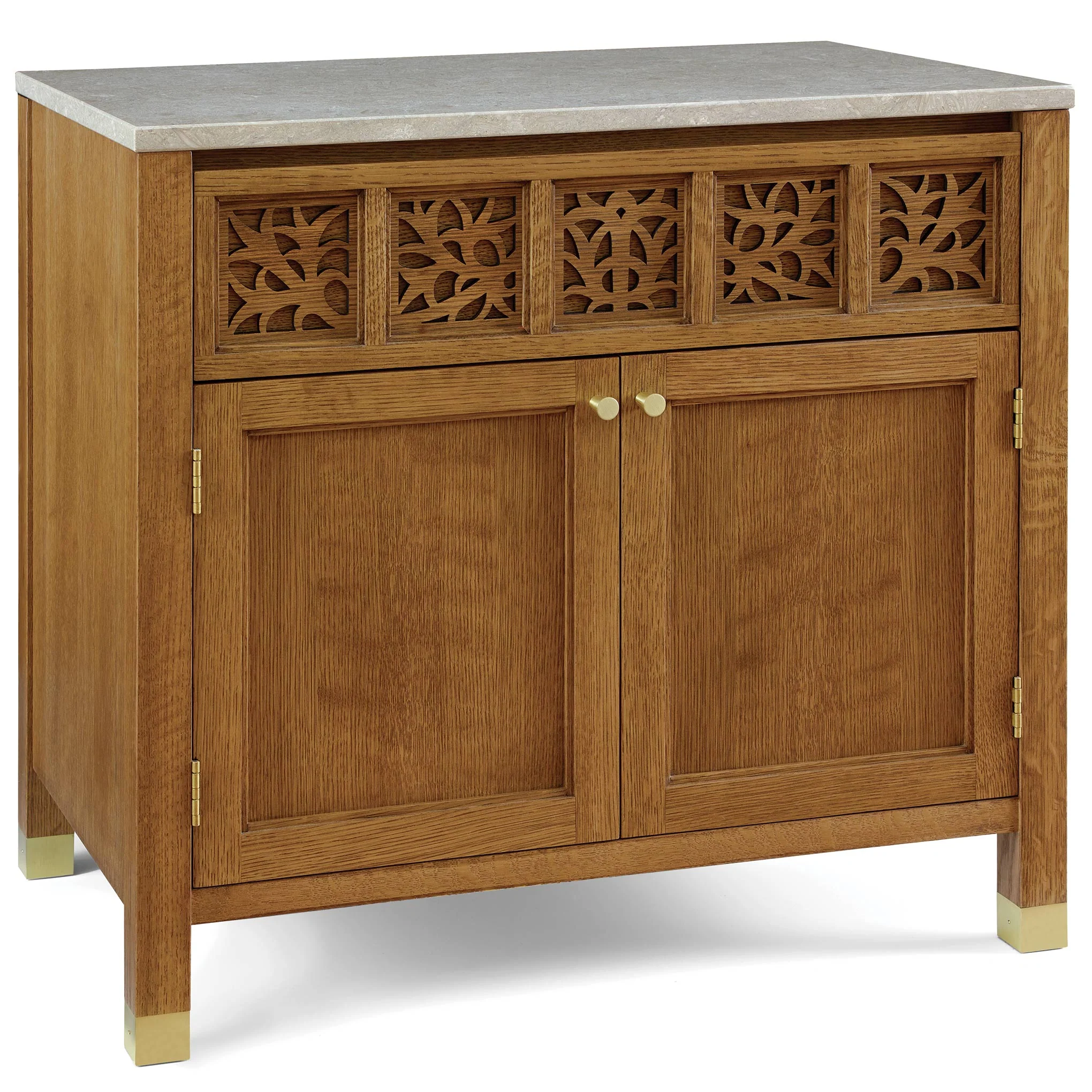 Surrey Hills Two-Door Nightstand, Stone Top