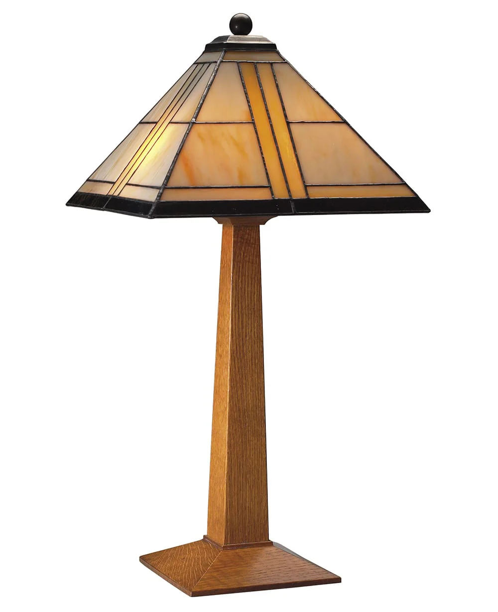 Table Lamp with Art Glass Shade - Image 2