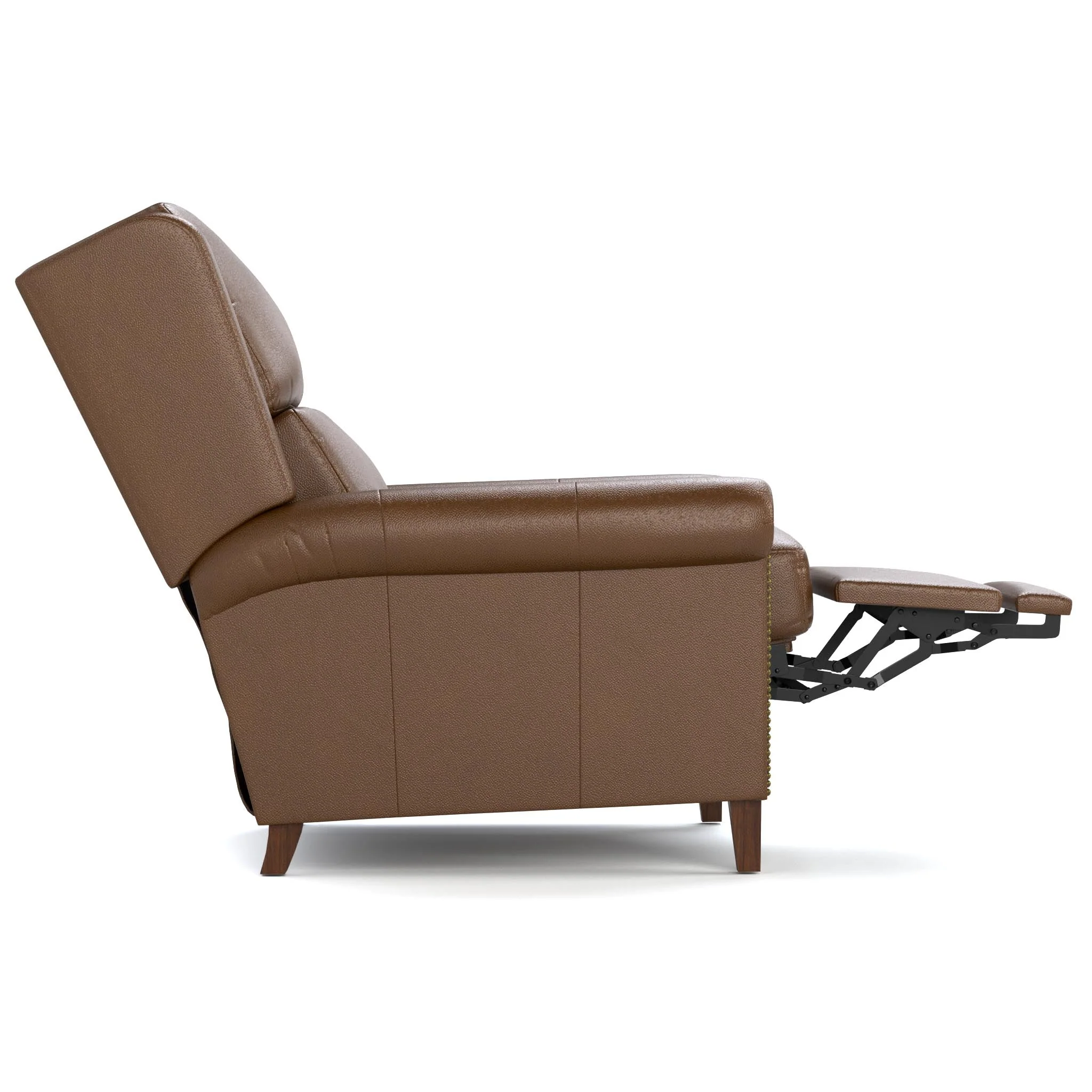Woodlands Small Roll Arm Manual Recliner with Nails - Image 7