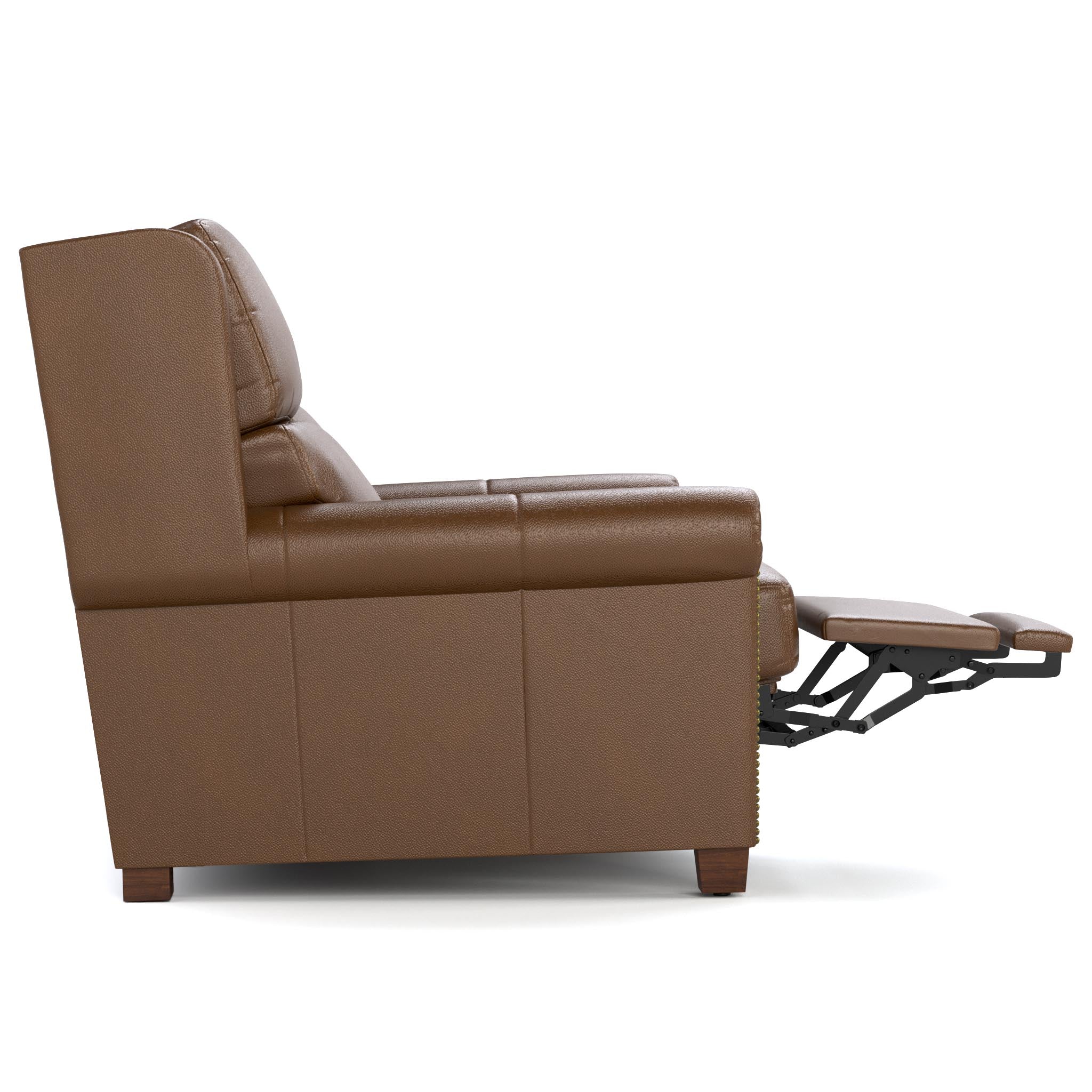 Woodlands Small Roll Arm Motion Loveseat with Nails - Image 7
