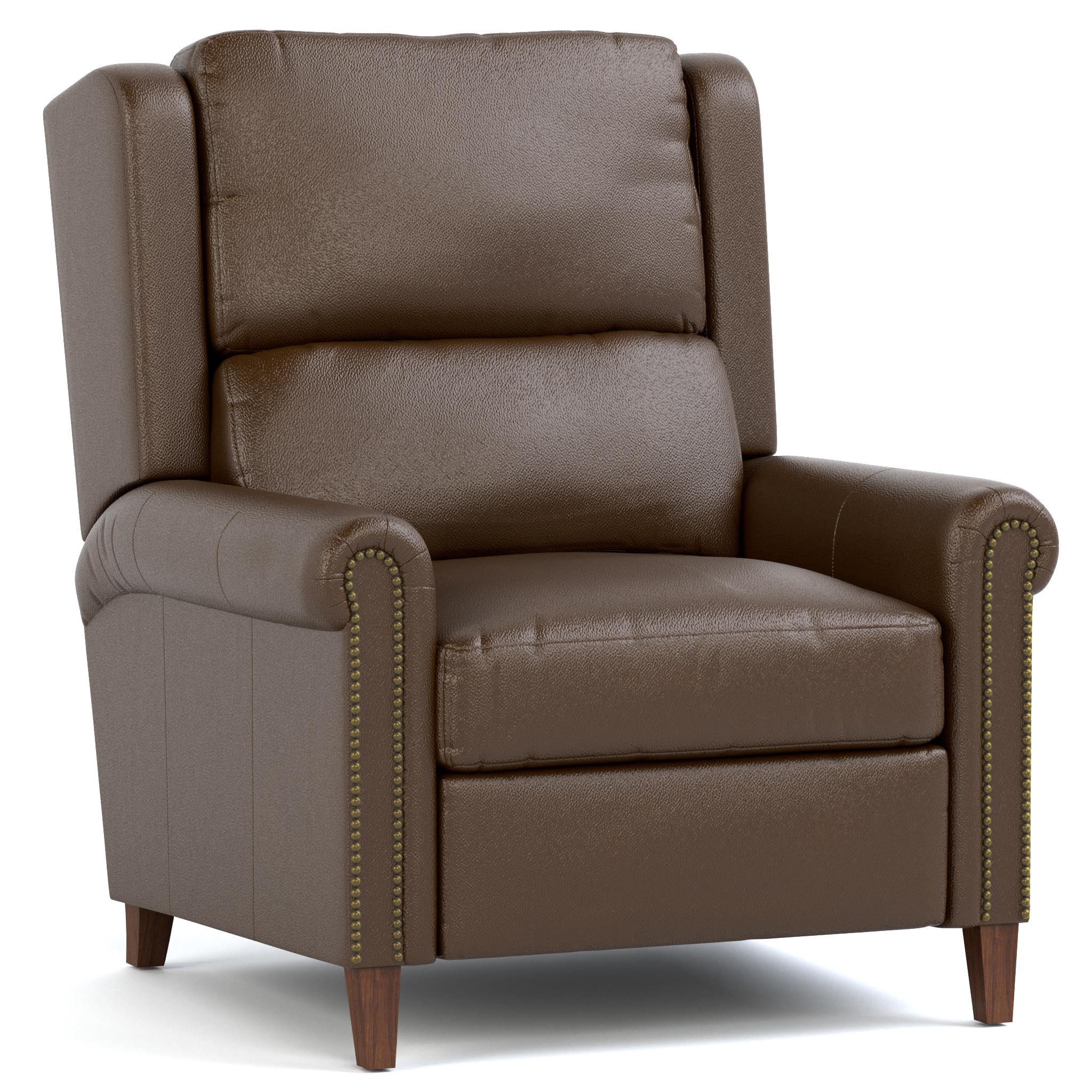 Woodlands Small Roll Arm Power Recliner with Nails - Image 2