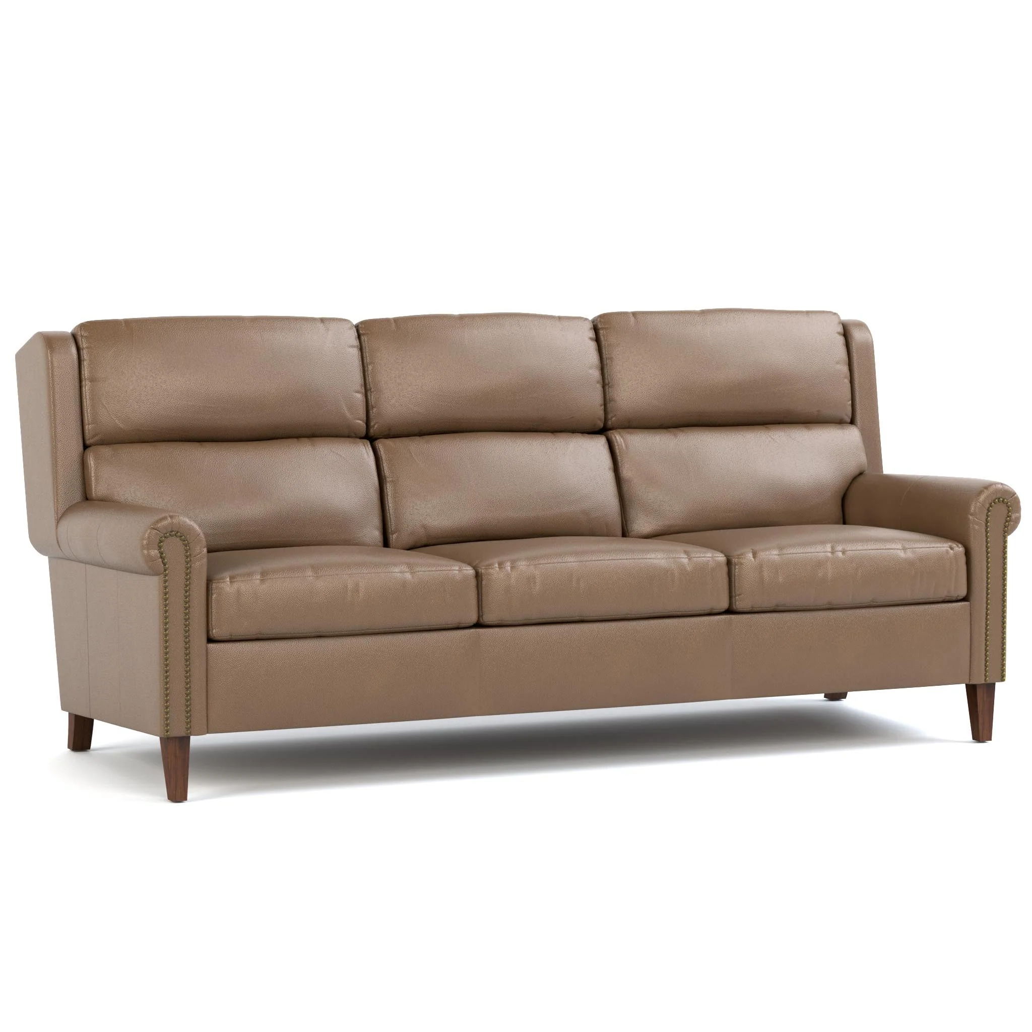 Woodlands Small Roll Arm Sofa with Nails - Image 3