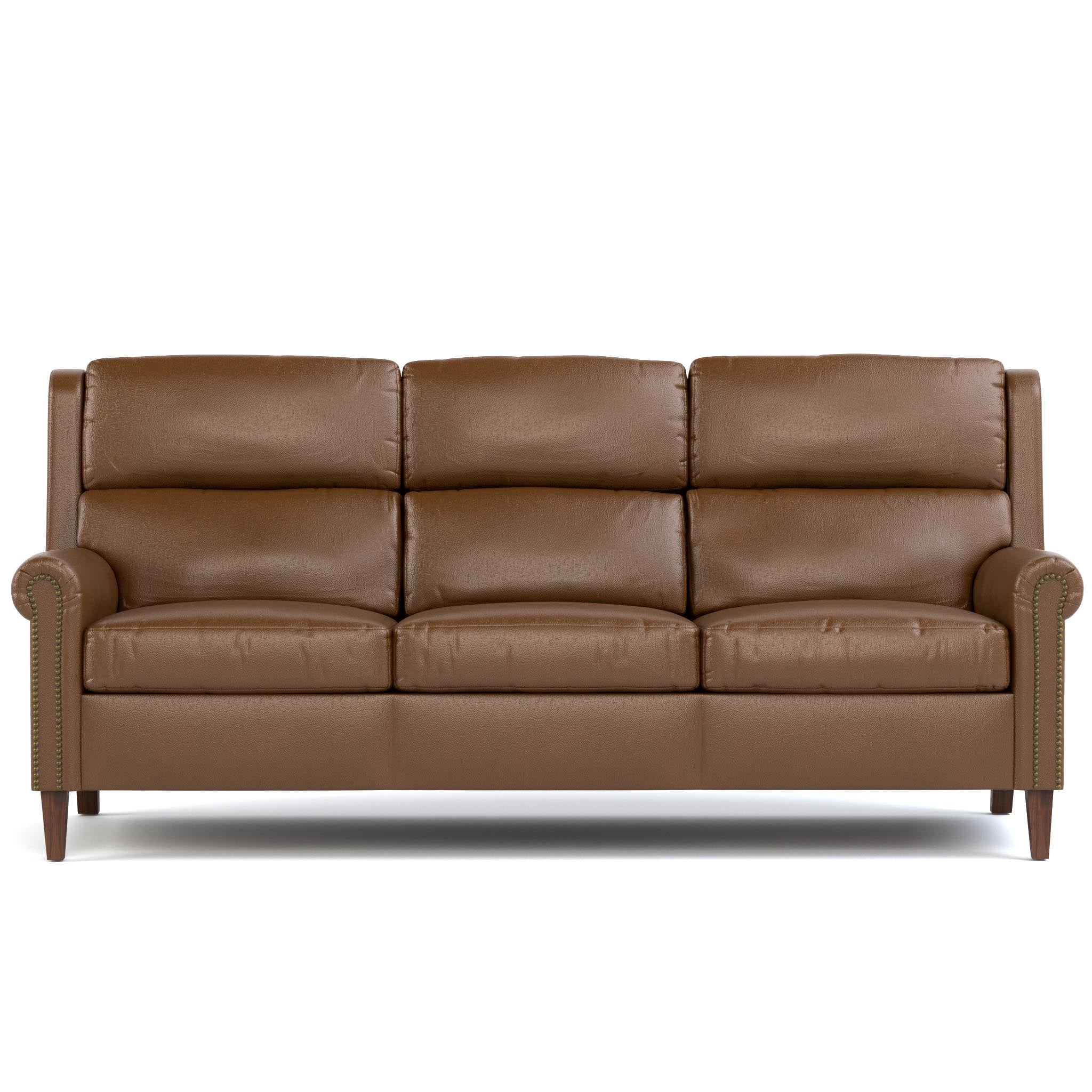 Woodlands Small Roll Arm Sofa with Nails - Image 4