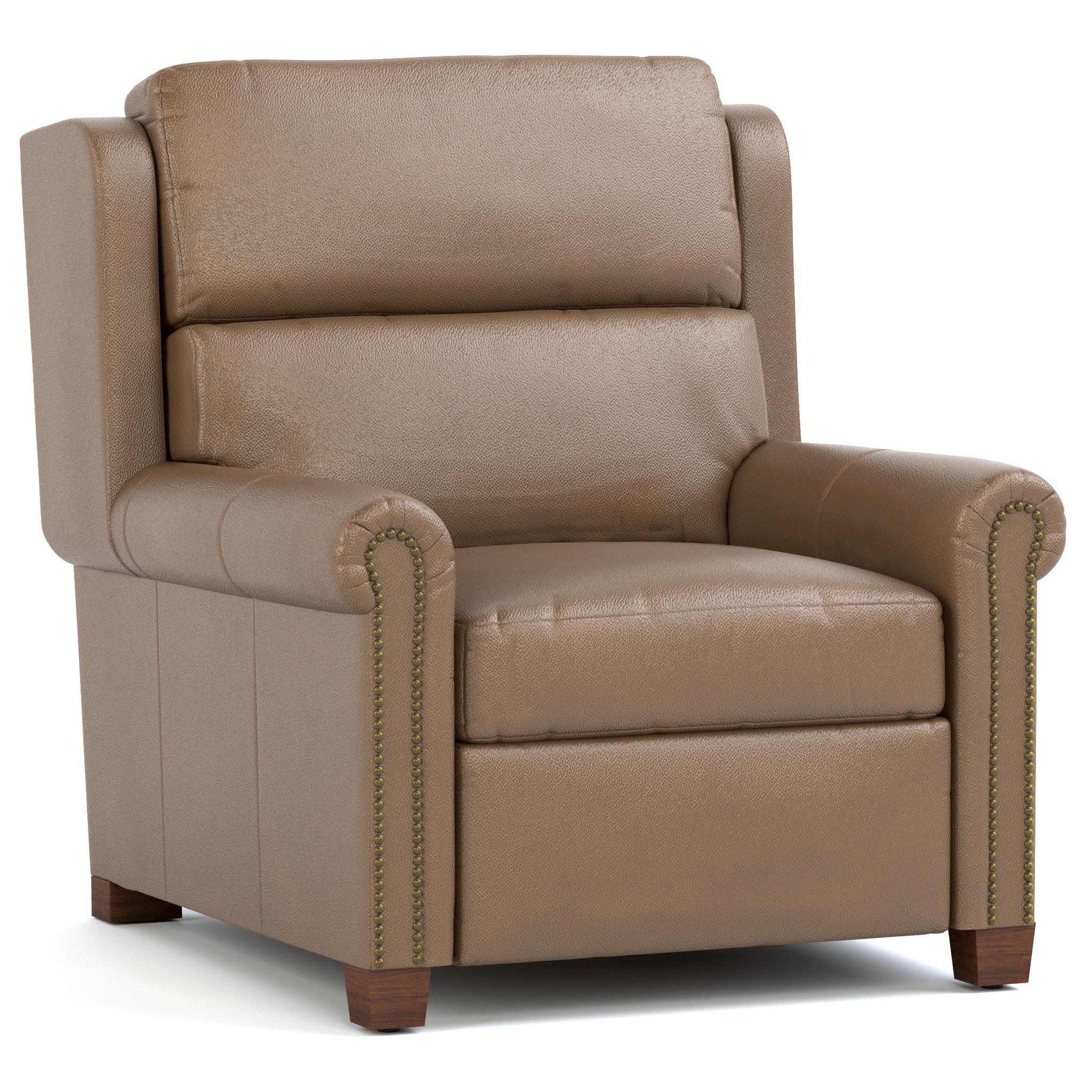 Woodlands Small Roll Arm Wall Recliner with Nails - Image 3