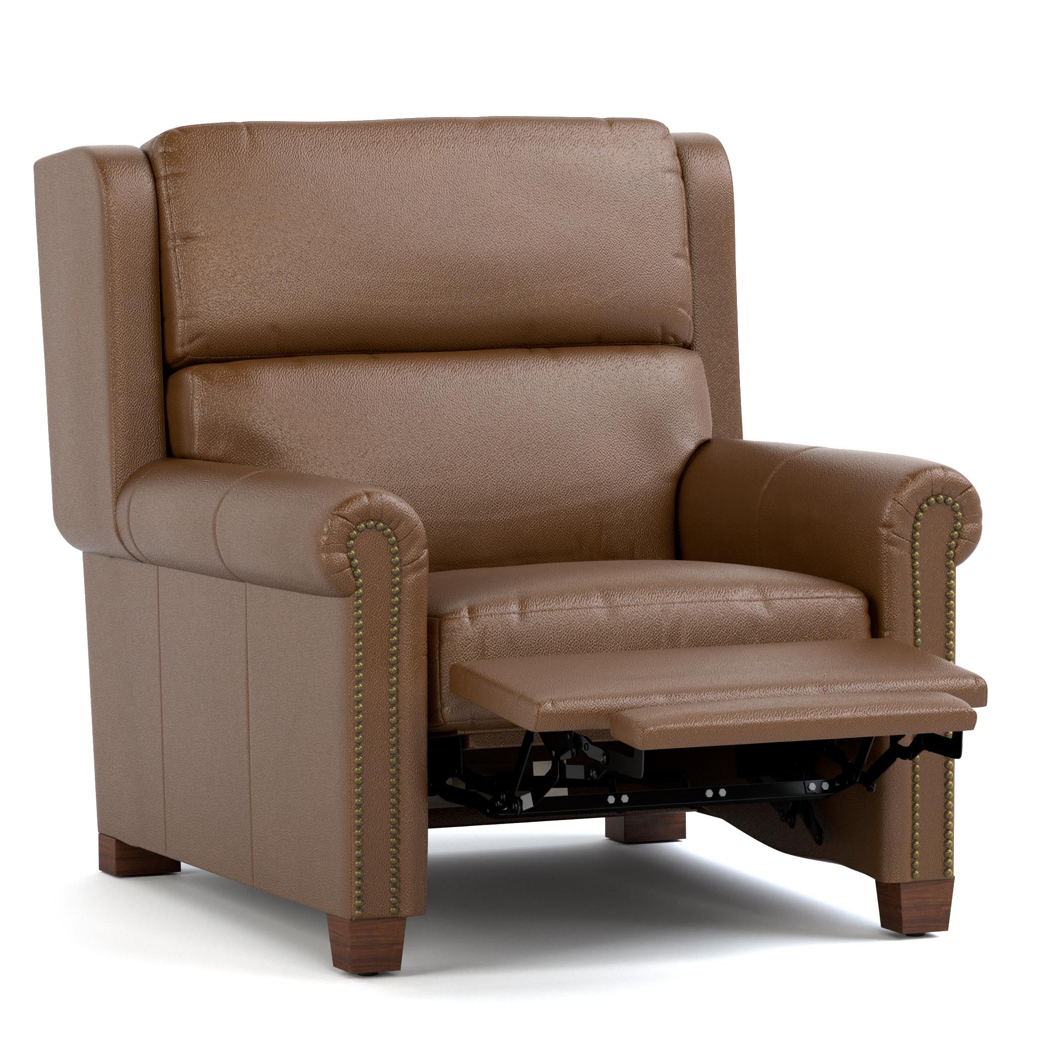 Woodlands Small Roll Arm Wall Recliner with Nails - Image 6